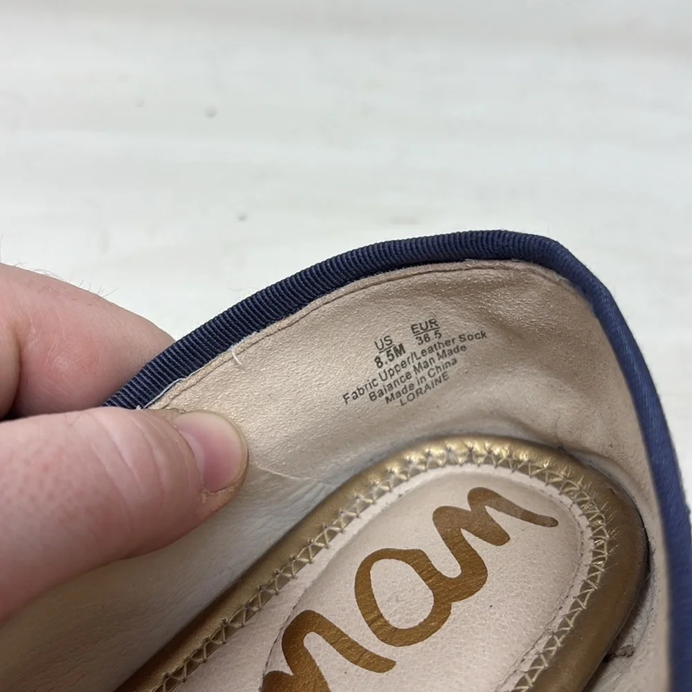 Sam Edelman Blue Loraine Buffalo Check Slip on Loafers - Picture 5 of 5